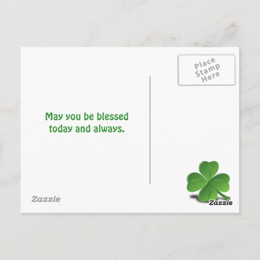 St. Patrick's Day Leprechaun Postkarte (Rückseite)