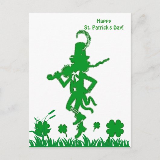 St. Patrick's Day Leprechaun Postkarte (Vorderseite)
