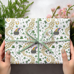 St. Patrick's Day Leprechaun Pot of Gold Geschenkpapier