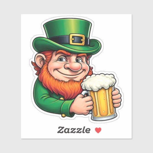 St. Patrick's Day Leprechaun Pub Aufkleber (Blatt)