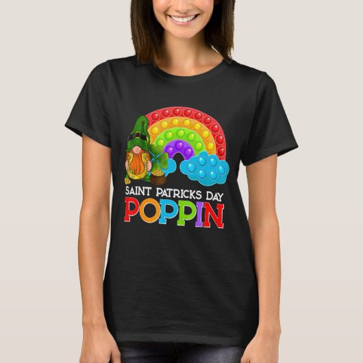St. Patricks Day Leprechaun Regenbogen Pop It Fixe T-Shirt (Vorderseite)