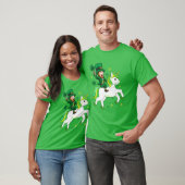 St Patrick's Day Leprechaun Reiten Unicorn Leprico T-Shirt (Unisex)