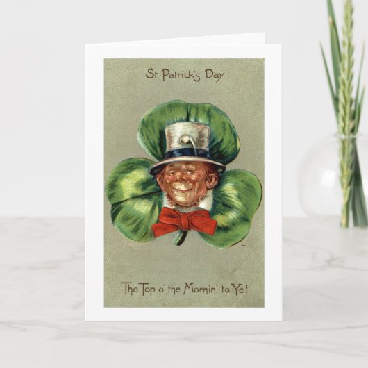 St Patrick's Day Leprechaun Repro Vintage 1908 Karte (Vorderseite)