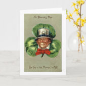St Patrick's Day Leprechaun Repro Vintage 1908 Karte (Gelbe Blume)