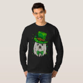 St Patrick's Day Leprechaun Shamrock Maltese Dog T-Shirt (Vorne ganz)
