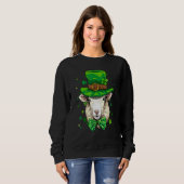 St Patrick's Day Leprechaun Sheep Lamb Shamrock Ir Sweatshirt (Vorne ganz)