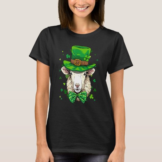 St Patrick's Day Leprechaun Sheep Lamb Shamrock Ir T-Shirt (Vorderseite)