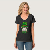 St Patrick's Day Leprechaun Sheep Lamb Shamrock Ir T-Shirt (Vorderseite Vollansicht)