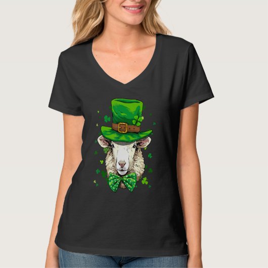 St Patrick's Day Leprechaun Sheep Lamb Shamrock Ir T-Shirt (Vorderseite)