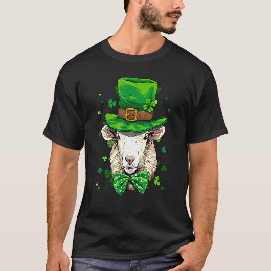 St Patrick's Day Leprechaun Sheep Lamb Shamrock Ir T-Shirt (Vorderseite)