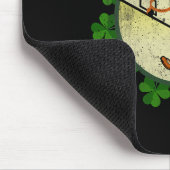 St Patricks Day Leprechaun Skelett Glückspilz  Mousepad (Ecke)