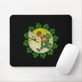 St Patricks Day Leprechaun Skelett Glückspilz  Mousepad (Mit Mouse)