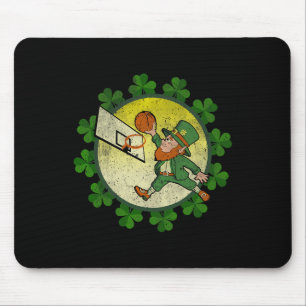 St Patricks Day Leprechaun Skelett Glückspilz Mousepad
