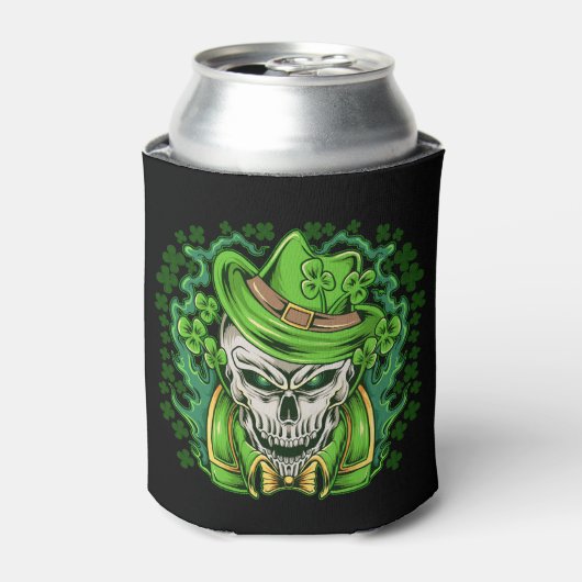 St. Patrick's Day Leprechaun Skull Can Cooler Dosenkühler (Kanne Vorderseite)
