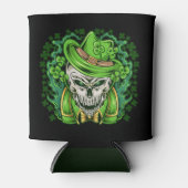 St. Patrick's Day Leprechaun Skull Can Cooler Dosenkühler (Vorderseite)