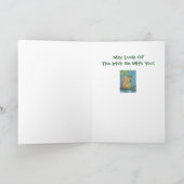 ST. PATRICKS DAY LEPRECHAUN SQUIRREL GREETING CARD KARTE (Innenseite)