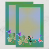 St. Patrick's Day Leprechaun Stationery Briefpapier (Vorne/Hinten)