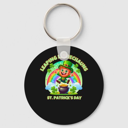 St. Patrick's Day Leprechaun Sticker Schlüsselanhänger (Vorderseite)