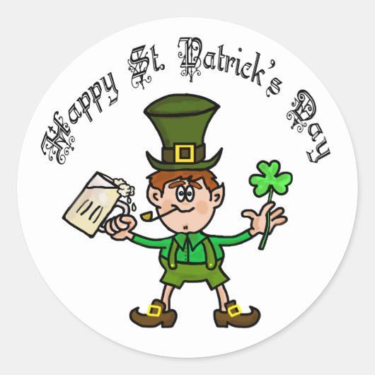 St. Patrick's Day Leprechaun Stickers (Vorderseite)