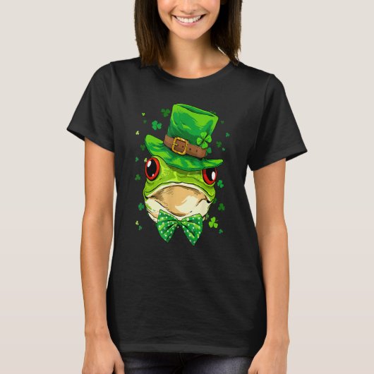 St Patrick's Day Leprechaun Toad Frog C Shamrock I T-Shirt (Vorderseite)