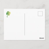 St. Patrick's Day Leprechaun und Gold Postkarte (Rückseite)