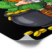 St Patricks Day Leprechaun Video Game Controller B Poster (Ecke)