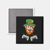 St Patricks Day Leprechaun Video Game Controller Magnet (Vorderseite/Rückseite)