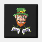 St Patricks Day Leprechaun Video Game Controller Magnet (Vorne)