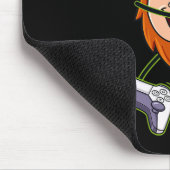 St Patricks Day Leprechaun Video Game Controller Mousepad (Ecke)