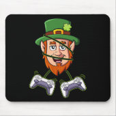 St Patricks Day Leprechaun Video Game Controller Mousepad (Vorne)