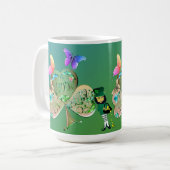 St. Patrick's day Leprechaun w/Name Kaffeetasse (Vorderseite Links)
