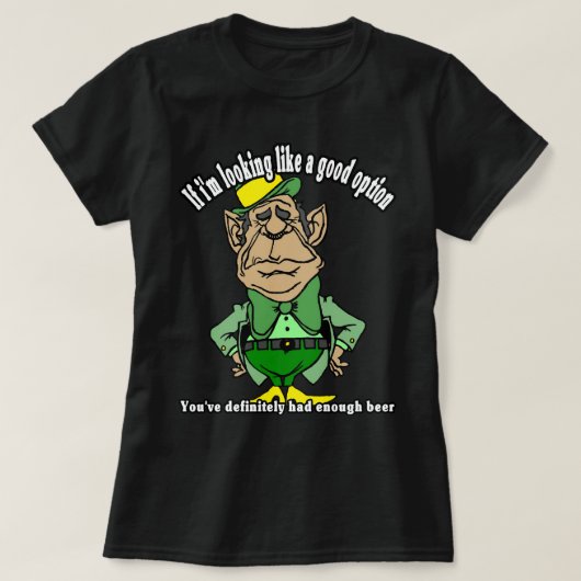 St. Patrick's Day Leprechaun Weighing Options T-Shirt (Design vorne)