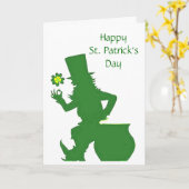 ST. PATRICK'S DAY, LEPRECHAUNS DANCE card Karte (Gelbe Blume)