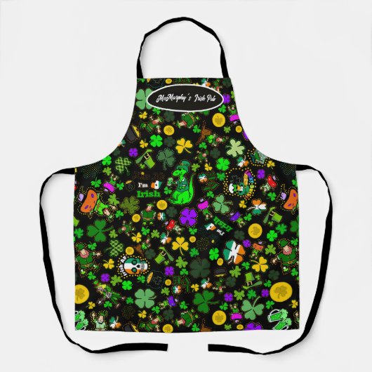 St. Patrick's Day Leprechauns Glücksbringer Person Schürze (Vorderseite)