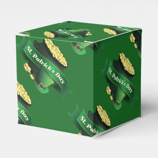 St Patricks Day Leprechaun's Pot of Gold Geschenkschachtel (Vorderseite)