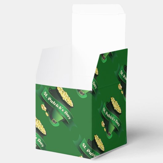St Patricks Day Leprechaun's Pot of Gold Geschenkschachtel (Geöffnet)