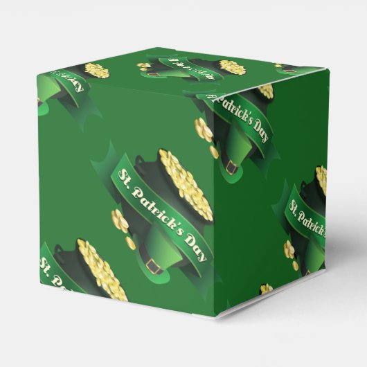 St Patricks Day Leprechaun's Pot of Gold Geschenkschachtel (Rückseite)