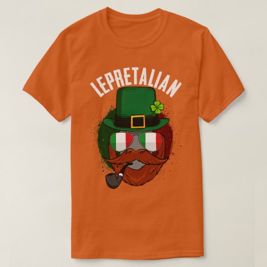 St Patricks Day Lepretalian Irisitalienisch T-Shirt (Design vorne)