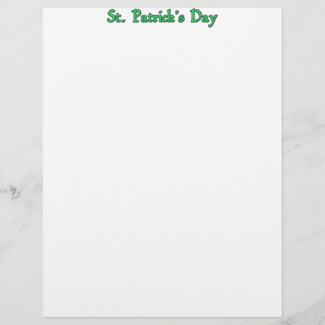 St. Patrick's Day Letterhead (Vorderseite)