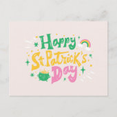 ST. PATRICKS DAY LETTERING POSTKARTE (Vorderseite)