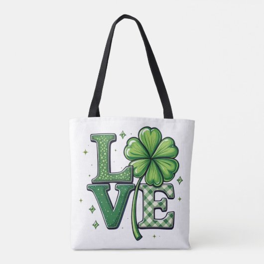 St. Patrick's Day Liebe Clipart Clower Tasche (Rückseite)