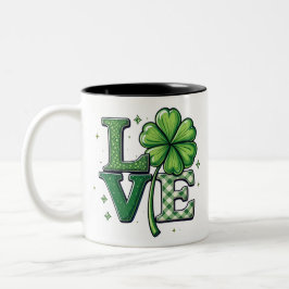 St. Patrick's Day Liebe Clipart Clower Zweifarbige Tasse