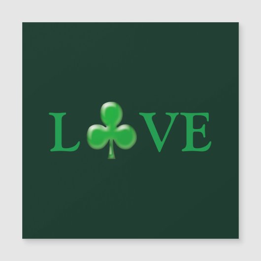 St. Patrick's Day Liebe Clover Kleeblatt Magnet (Vorderseite)