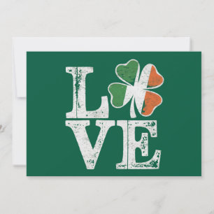 St Patricks Day Liebe Glücklicher Irischer Kleebla Einladung