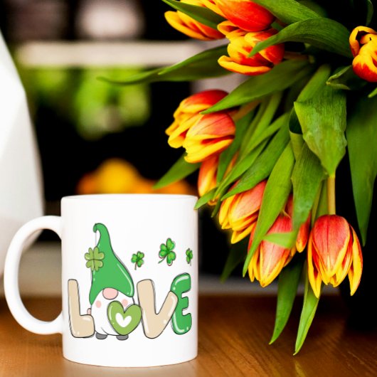 St Patrick's Day Liebe Gnome Kaffeetasse