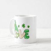 St Patrick's Day Liebe Gnome Kaffeetasse (Vorderseite Links)