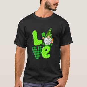 St Patricks Day Liebe Gnome Shamrock Hufeisen Ir T-Shirt