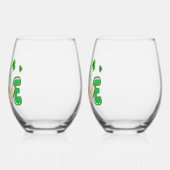 St Patrick's Day Liebe Gnome Weinglas Ohne Stiel (Links)