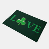 St. Patrick's Day Liebe Green Clover Kleeblatt Doo Fußmatte (Schrägansicht)