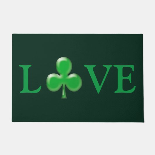 St. Patrick's Day Liebe Green Clover Kleeblatt Doo Fußmatte (Vorderseite)